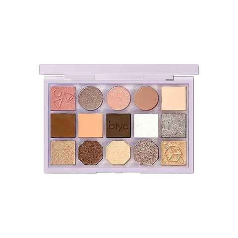 Biya Makeup High Pigmented Eyeshadow Palette Makeup Cosmetics 15 Colors Powder Glitter Eyeshadow Palette