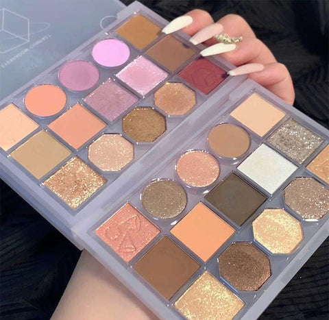 Biya Makeup High Pigmented Eyeshadow Palette Makeup Cosmetics 15 Colors Powder Glitter Eyeshadow Palette