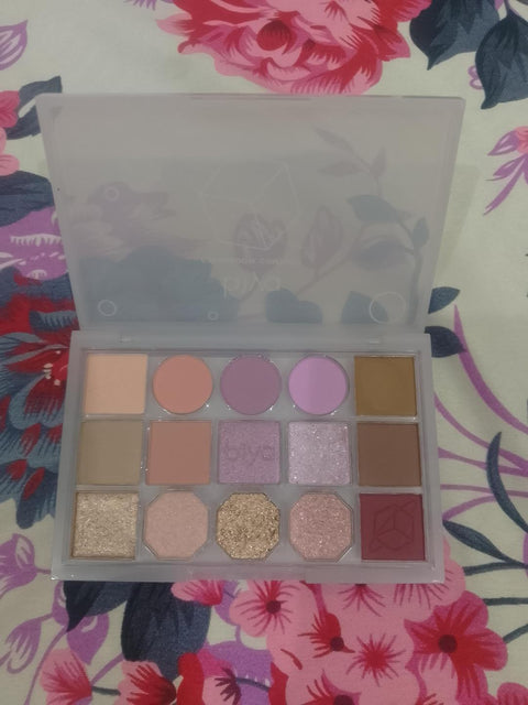 Biya Makeup High Pigmented Eyeshadow Palette Makeup Cosmetics 15 Colors Powder Glitter Eyeshadow Palette