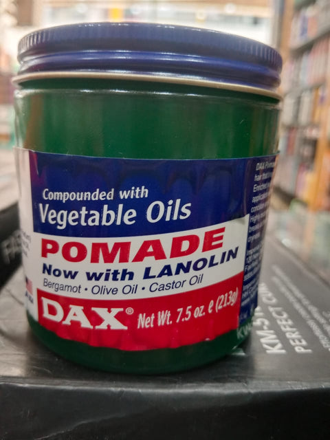 DAX Pomade Hair Wax – 7.5 oz (213g) | Strong Hold &amp; High Shine Styling Wax Without Box