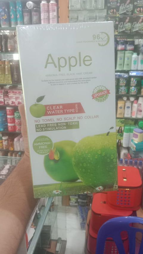 Apple Hair Color 96 Natural Black Cream [1000ML] [500ml + 500ml] | Vibrant Shine Best Choice