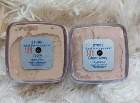Etude Real Loose Powder – Oil Control &amp; Smooth Matte Finish | Shades 21 &amp; 22