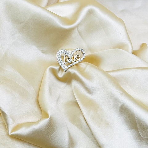 1 Piece Imported Radiant Love Heart Crystal Ring - Shimmer with Elegance | Luxurious Design Ring | Adjustable Ring | Ring For Girls &amp; Women