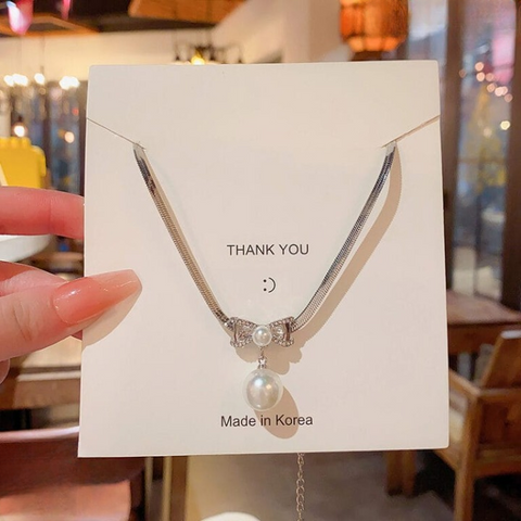 Elegant Korean Know Shape Pearl Pendent |   Knot Pearl Necklace Party Jewelry Gifts Accessories for Women