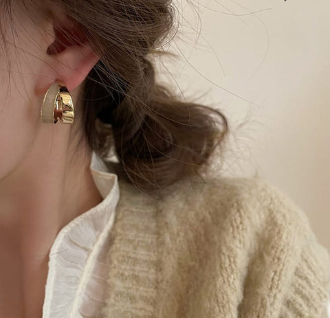 Elegant Dual Colour Korean Gold Plated Earings | Casual wear Fashion Trendy Jewelry