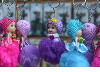 1Pcs Beautiful  Baby Doll Keychain/Keyring for Girls &amp; Womr Bike, Car, Bag &amp; Handbag Accessories  (Random coloen, fors)