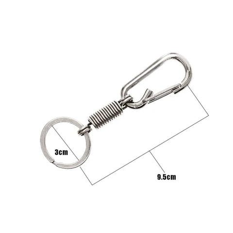 01 PCs Metallic Spring Hook Keychain – Strong Flexible Key Holder for Girls’ Bags &amp; Boys | Matt Chrome Finish | Key-Chain