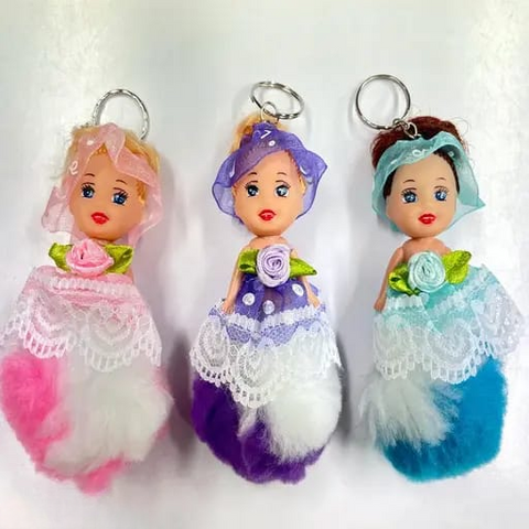 1Pcs Beautiful  Baby Doll Keychain/Keyring for Girls &amp; Womr Bike, Car, Bag &amp; Handbag Accessories  (Random coloen, fors)