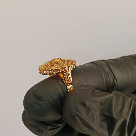 01 PCs Gold Plated Ring For Ladies | Girls – Fancy Ring For Wedding | Special Occasion | Gold Plated | With Beautiful Box | Rings | Free Style - Without Box
