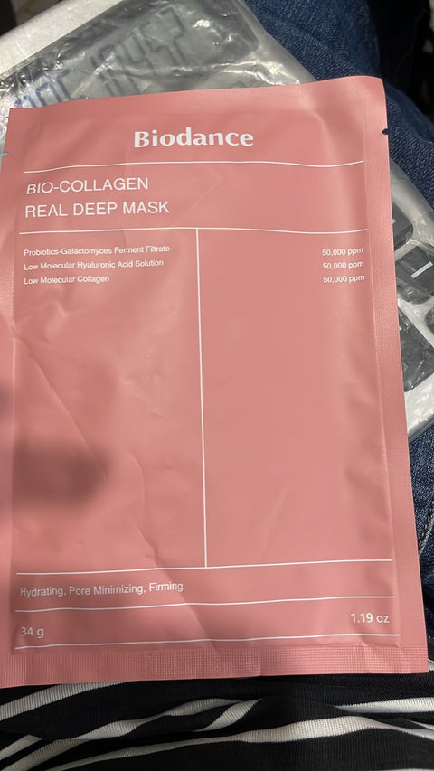 01 Pc Bio-Collagen Real Deep Mask, Hydrating Over Night, Facial Sheet Mask, Pore Minimising, Firming, Collagen Mask, Hydrating Overnight Skin Care Mask - 34gram