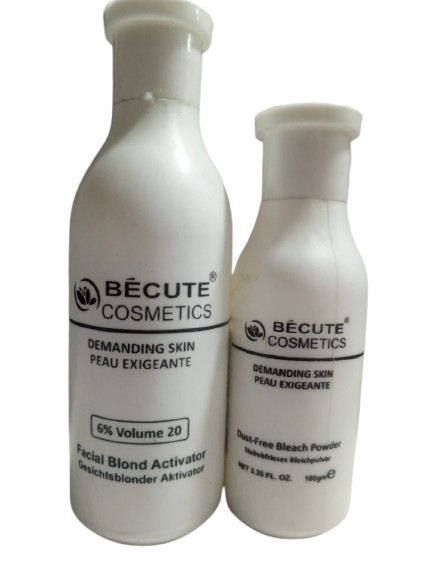 Becute Skin Polish Set – Bleach Powder &amp; Facial Blonde Activator for Radiant and Even Skin Tone