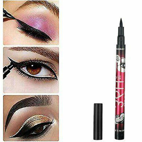 (Pack of 06) YANQINA 36H Precision Liquid Waterproof Eyeliner Pencil | Eye Liner (Black)