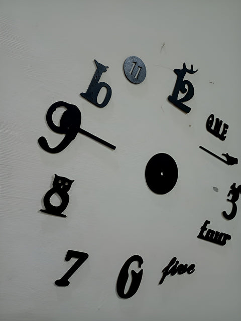 Decorative 3D Clock / DIY Clock Creative 3D Wooden wall clock for Home Decor