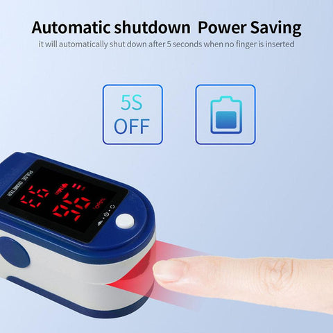 Fingertip Pulse Oximeter Blood Oxygen Saturation Detector Pulse Rate Monitor Portable Oximeter with Fingertip Puls Rate Monitor Portable Oximeter
