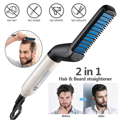 Beard Straightening Comb Electric Hair Comb Hair Styler for Men Hair Hot Comb