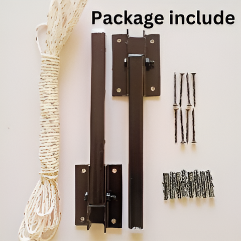 Cloth Drying Stand (24 Inches) with Free Rope Foldable Wall Mounted Heavy Duty Cloth Dryer for Laundry – Space Saver, Modern Hanger Stand