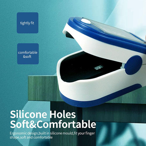 Fingertip Pulse Oximeter Blood Oxygen Saturation Detector Pulse Rate Monitor Portable Oximeter with Fingertip Puls Rate Monitor Portable Oximeter