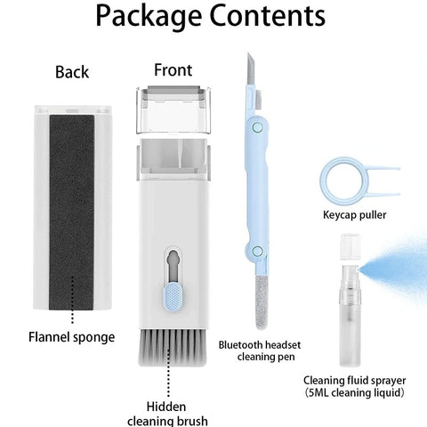 7 In 1 Kit Scalable Keyboard Cleaner Brush Earphone Cleaning Pen Cleaner Multifunction cleaning brush (random colors)