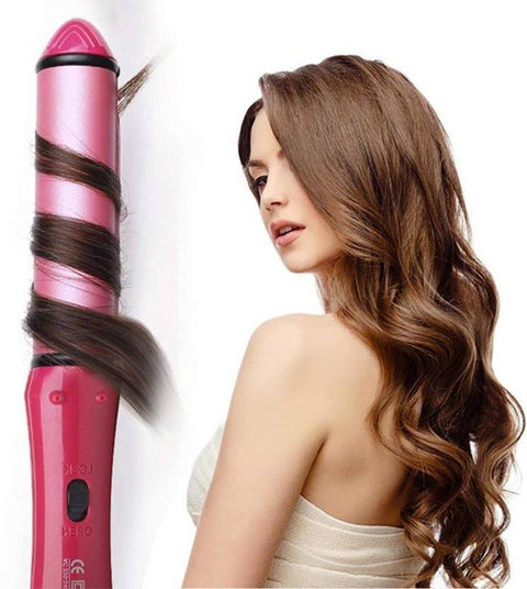 2-in-1 Nova Hair Straightener and Curler – Dual-Use Styling Tool with Quick Heat-Up Technology, Ceramic Plates for Smooth Straightening &amp; Effortless Curls Model-NH-2009 – Portable, Lightweight, Ideal for Home or Travel Use