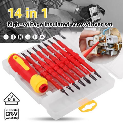 23 in 1 Insulated Screwdriver Set Slotted Screwdriver Bits Kit With Tester Pen Electricians Hand Tools - Tool Set