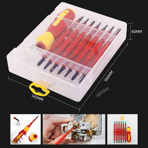 23 in 1 Insulated Screwdriver Set Slotted Screwdriver Bits Kit With Tester Pen Electricians Hand Tools - Tool Set