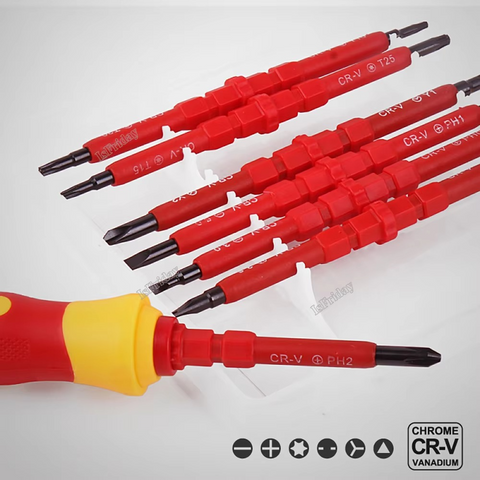 23 in 1 Insulated Screwdriver Set Slotted Screwdriver Bits Kit With Tester Pen Electricians Hand Tools - Tool Set