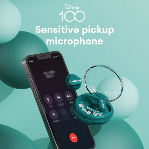 Disney 100 Anniversary Earbuds - Choice Disney QS-T1 Earphone Bluetooth 5.3 Wireless Headphones Low Latency Earbuds HIFI Stereo Sound 100th Anniversary Model ( Random Color )