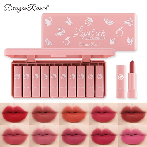 10pcs Dragon Ranee Lipsticks Set Waterproof &amp; Long-lasting | Best Quality Waterproof Lipgloss Set - Lipgloss Set For Girls | Lipgloss Kit For Women