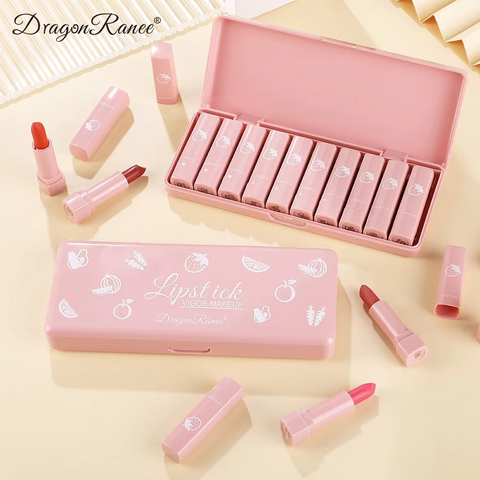 10pcs Dragon Ranee Lipsticks Set Waterproof &amp; Long-lasting | Best Quality Waterproof Lipgloss Set - Lipgloss Set For Girls | Lipgloss Kit For Women