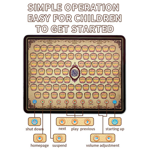 Arabic Learning Machine With Box | Arabic language teaching tablet for children | Arabic language teaching tablet to teach Arabic to children through reading