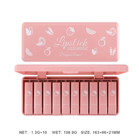 10pcs Dragon Ranee Lipsticks Set Waterproof &amp; Long-lasting | Best Quality Waterproof Lipgloss Set - Lipgloss Set For Girls | Lipgloss Kit For Women