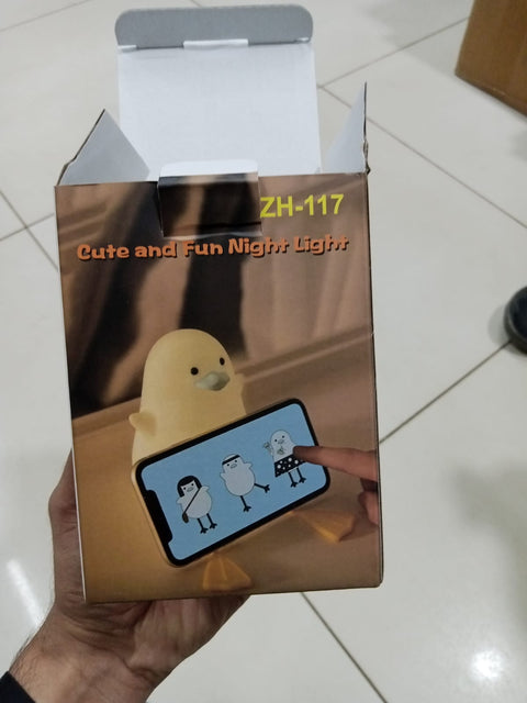 Duck Night Light, LED Squishy Duck Lamp,Cute Silicone Dimmable Nursery Nightlight,Rechargeable Bedside Touch Lamp