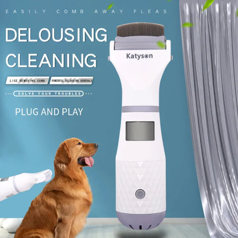 Electric Pet Dog Comb Hair Cleaning Tool Cat Dog Comb Can Drive Away Lice Fleas Long Hair Pet Beauty Cleaning Dogs
