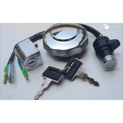 03 Pcs Lock Set For CD-70 Motorcycle  and China Bike - 3 in 1 Lock Set - Best Quality Lock Set For Bike