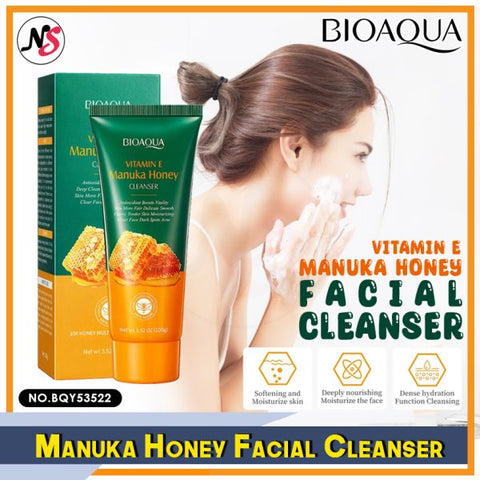 BIOAQUA Honey and Vitamin E Moisturizing Fade Dark Spot Acne facial cleanser (100g)