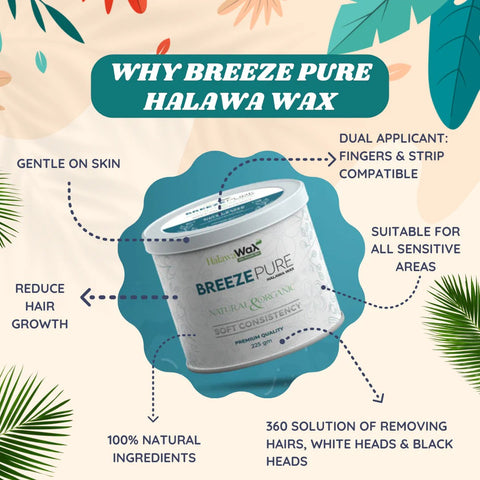 Breeze Pure Organic Halawa Finger Wax | Hair Removal Wax | Best Quality Finger Wax - 225 gram