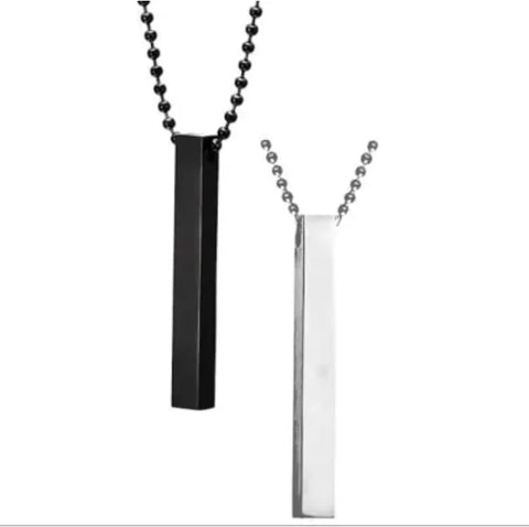 Boys Bar Necklace Pack Of 2  Materials Stainless Steel
