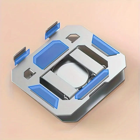 360° Rotating Metal Tablet &amp; Mobile - Adjustable, Foldable, and Portable Desk Mount with Cooling Design for Phones, Tablets, and Small Devices, Device Cooling Stand | Stainless Steel Stand, Tablet Holder Stand - Random Color