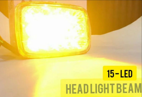 5 function Led head light | 15 led fog bike headlight beam for cg 125 and all 70cc bikes | Best Quality Headlight