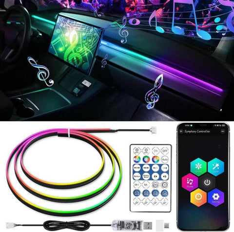 Car USB RGB Neon Optic Strip Ambient Light | APPLICABLE TO ANY MODEL