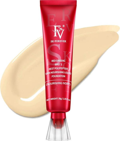 Fv Foundation Waterproof With Medium Coverage, Oil-free &amp; Long Lasting, Matte orever Foundation For Oily/normal Skin, Forever Liquid Makeup Foundation For Face, Natural Beige 30g