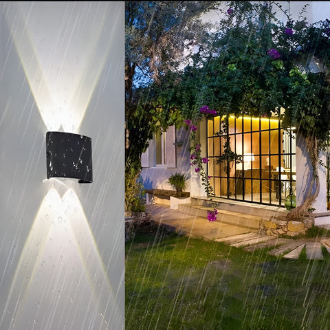 4 Way Outdoor Waterproof Wall Light, Fancy LED light for wall, Aluminium IP65 Waterproof Outdoor Wall Lamps - 4 Watts