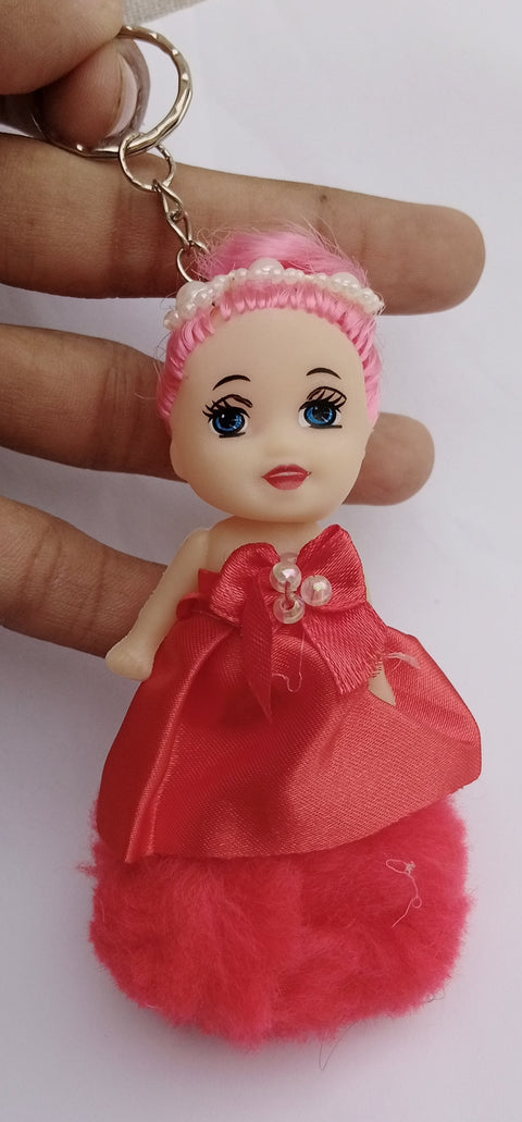 1Pcs Beautiful  Baby Doll Keychain/Keyring for Girls &amp; Womr Bike, Car, Bag &amp; Handbag Accessories  (Random coloen, fors)