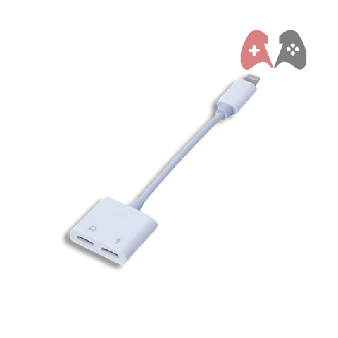 2-in-1 Dual Lightning Headphone Adapter Cable, Lightning 3.5mm ,Headphone Jack Adapter,