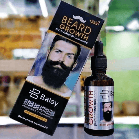 Get Balay Original Beard Growth Essential Oil for Men – Pure Natural Nutrients – Accelerates Hair Regeneration – Deep Absorption – Buy Now – Best Selling Product for Beard Repair &amp; Activation