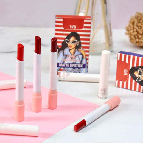 4 Pcs High Pigment Warda Beauty Little Smoke Mate Lipstick - Random Color