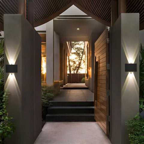 4 Way Outdoor Waterproof Wall Light, Fancy LED light for wall, Aluminium IP65 Waterproof Outdoor Wall Lamps - 4 Watts