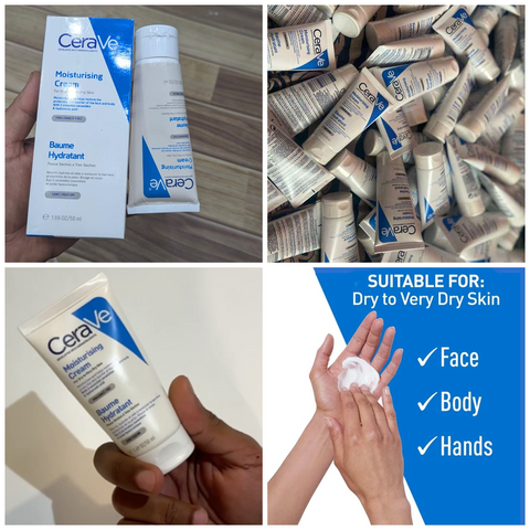 cerave moisturizing cream baume hydratant /non-greasy, fast-absorbing moisturizer for normal to dry skin on the face and body  50ml