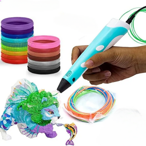 3D Pen for 3D Printing Drawing Pen USB 3D pen plus with safe filament Creative Learning for Children Kids as Toys DIY Arts &amp; Crafts Boy Girls Perfect Gift