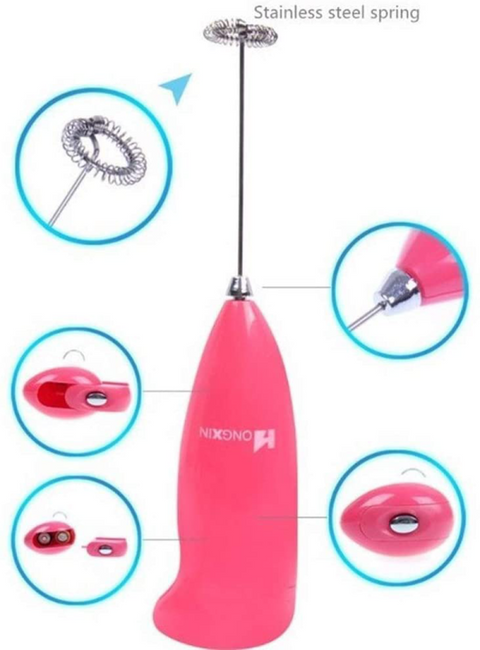 Combo deal  pack of 2 Lint remover and Electric Egg Beater Milk Drink Coffee (random color)